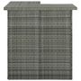 Voir la diapositive 2 : VIDAXL Table d'angle de bar Gris 100x50x105 cm Resine tressee