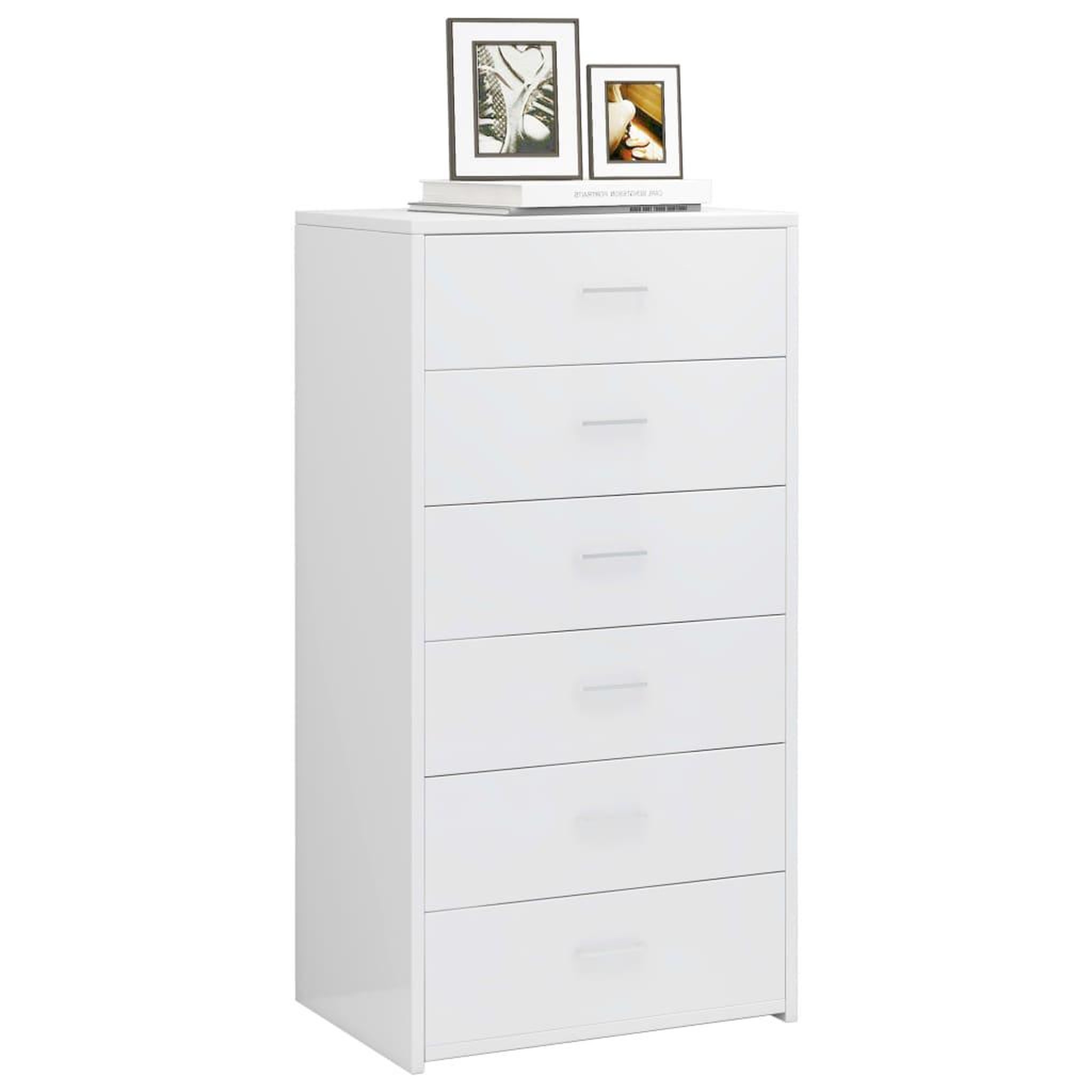 Voir la diapositive 3 : VIDAXL Buffet avec 6 tiroirs Blanc brillant 50x34x96cm Bois ingenierie