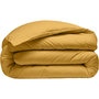 Voir la diapositive 3 : BATON ROUGE Housse de couette 100% percale de coton lavé 80fils/cm² Jaune moutarde
