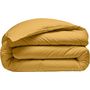 Voir la diapositive 3 : BATON ROUGE Housse de couette 100% percale de coton lavé 80fils/cm² Jaune moutarde