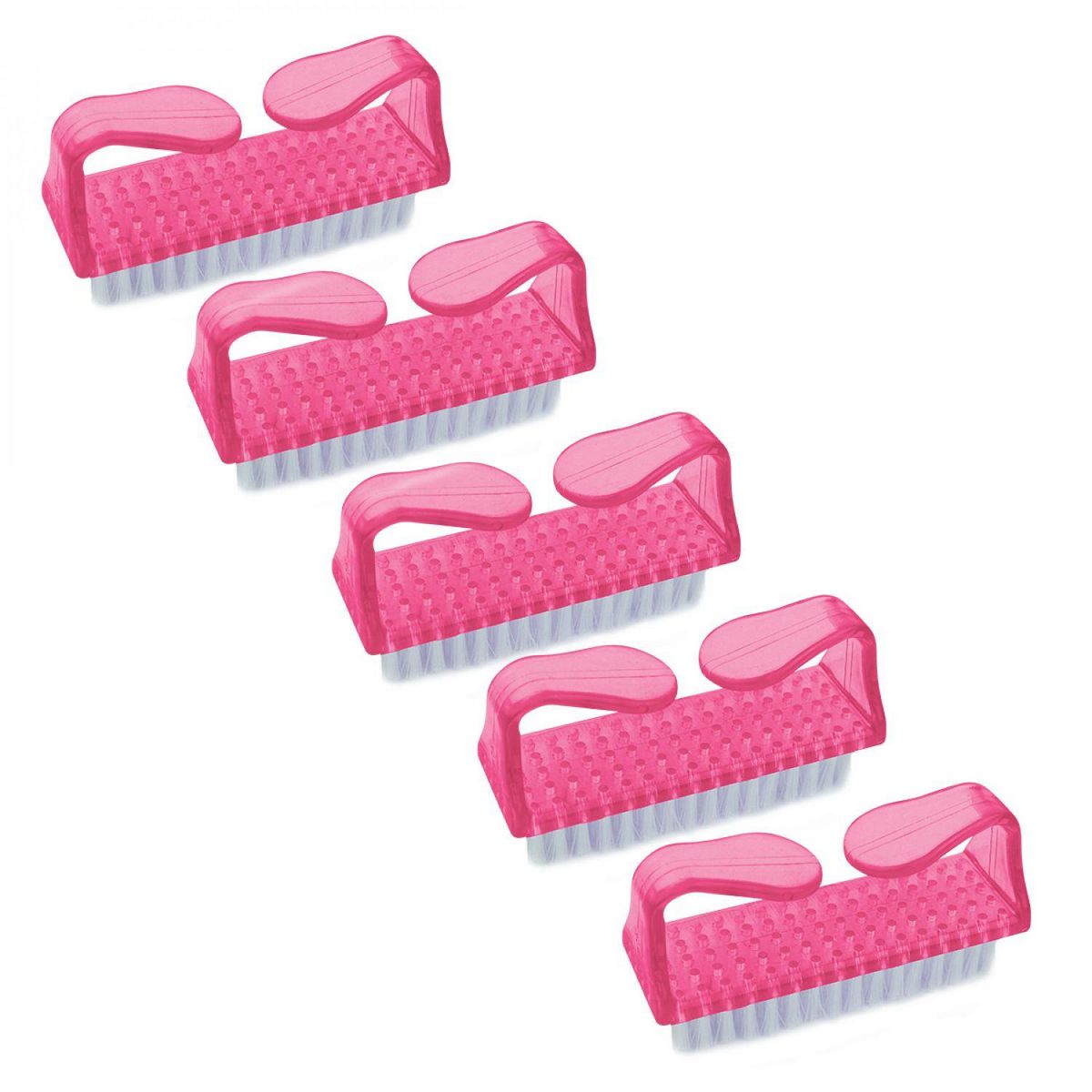 VIVEZEN Lot de 5 brosses à ongles, nettoyantes - Violet