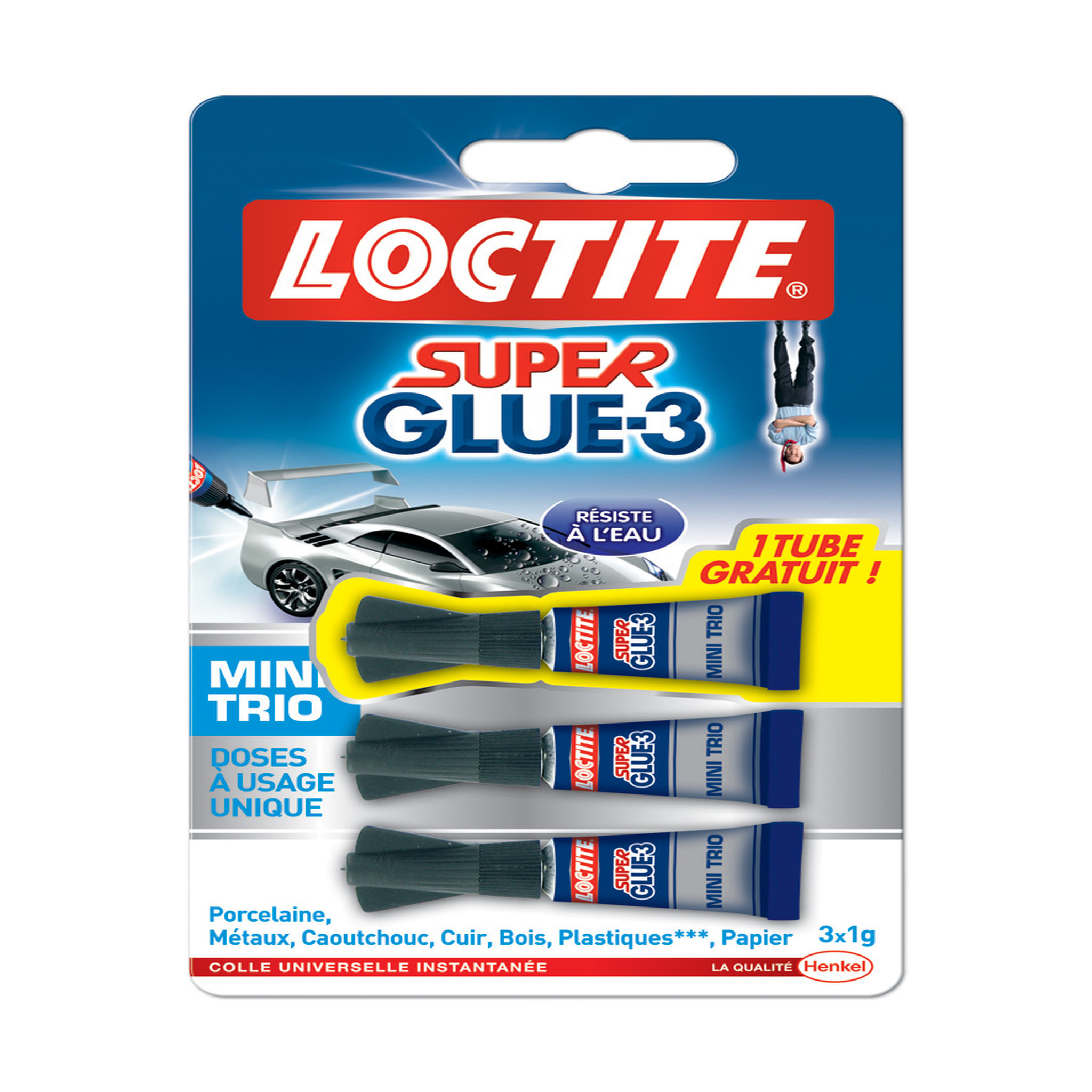 LOCTITE Colle super glue liquide 3x1g