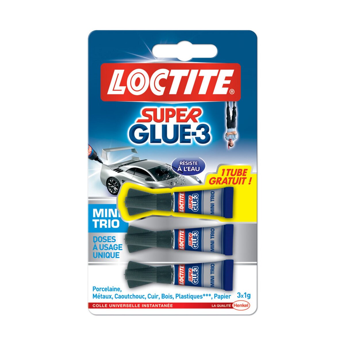 LOCTITE Colle super glue liquide 3x1g