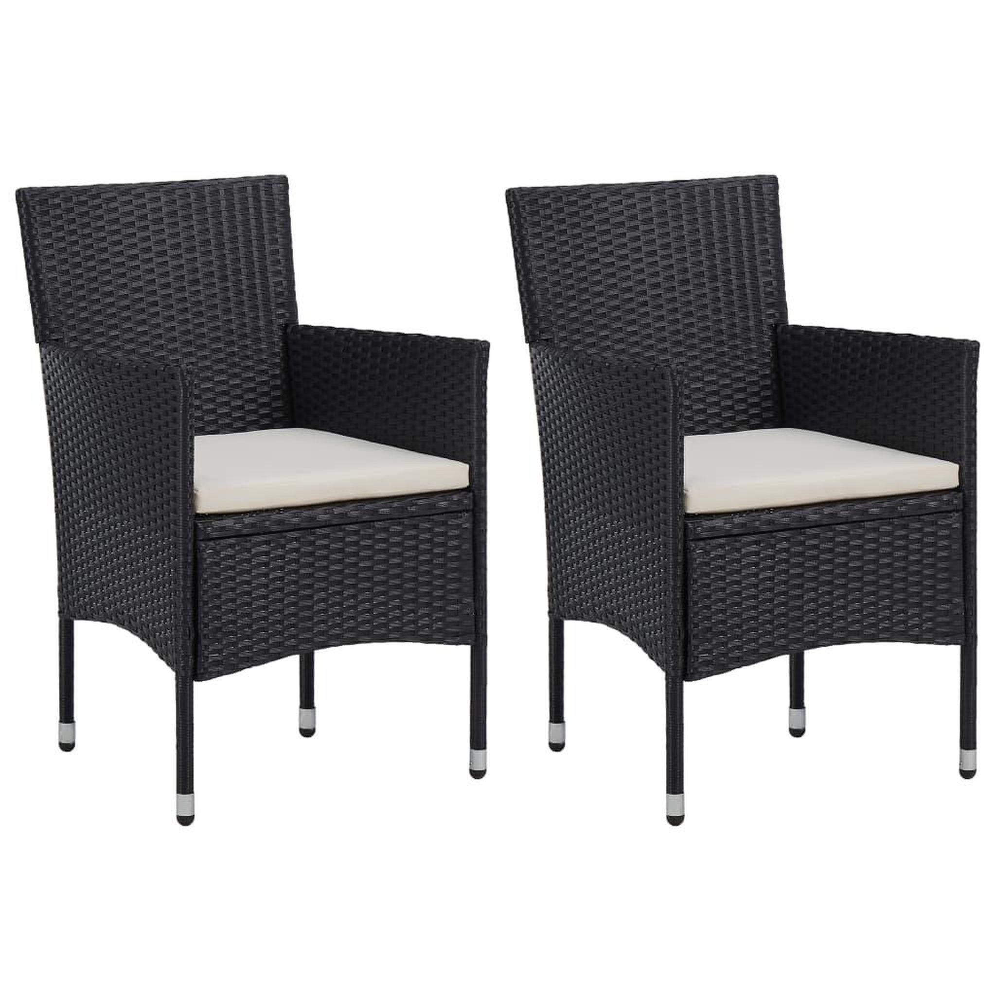 Voir la diapositive 3 : VIDAXL Ensemble a manger de jardin 3 pcs Noir