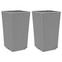 Voir la diapositive 2 : VIDAXL Jardinieres 2 pcs gris clair 32,5x32,5x57 cm polypropylene