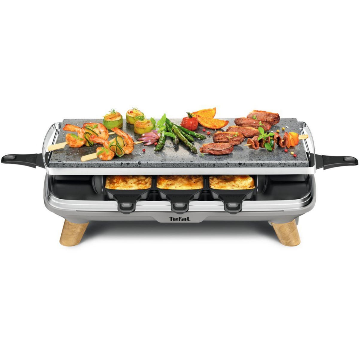 TEFAL Raclette Gourmet Pierre à cuire PR620D12