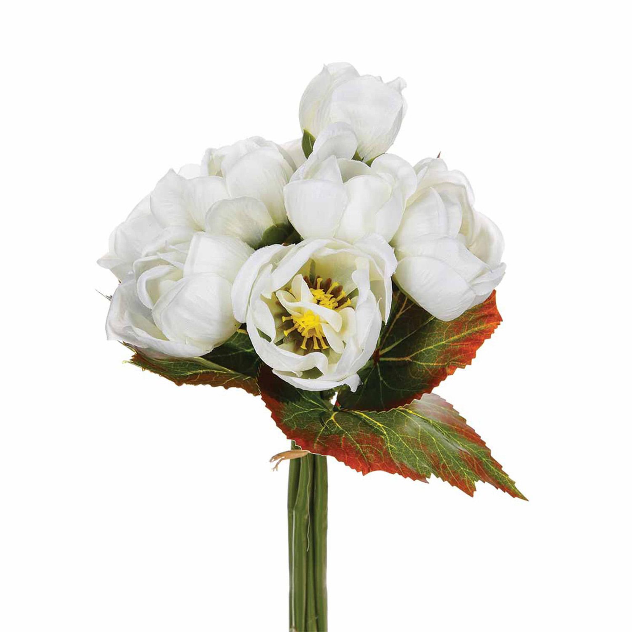 ATMOSPHERA Bouquet 8 Begonias artificiels - H. 23 cm