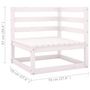 Voir la diapositive 6 : VIDAXL Salon de jardin avec coussins 6 pcs blanc bois de pin massif