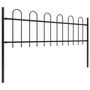 Voir la diapositive 2 : VIDAXL Cloture de jardin avec dessus en cerceau Acier 11,9x0,6 m Noir