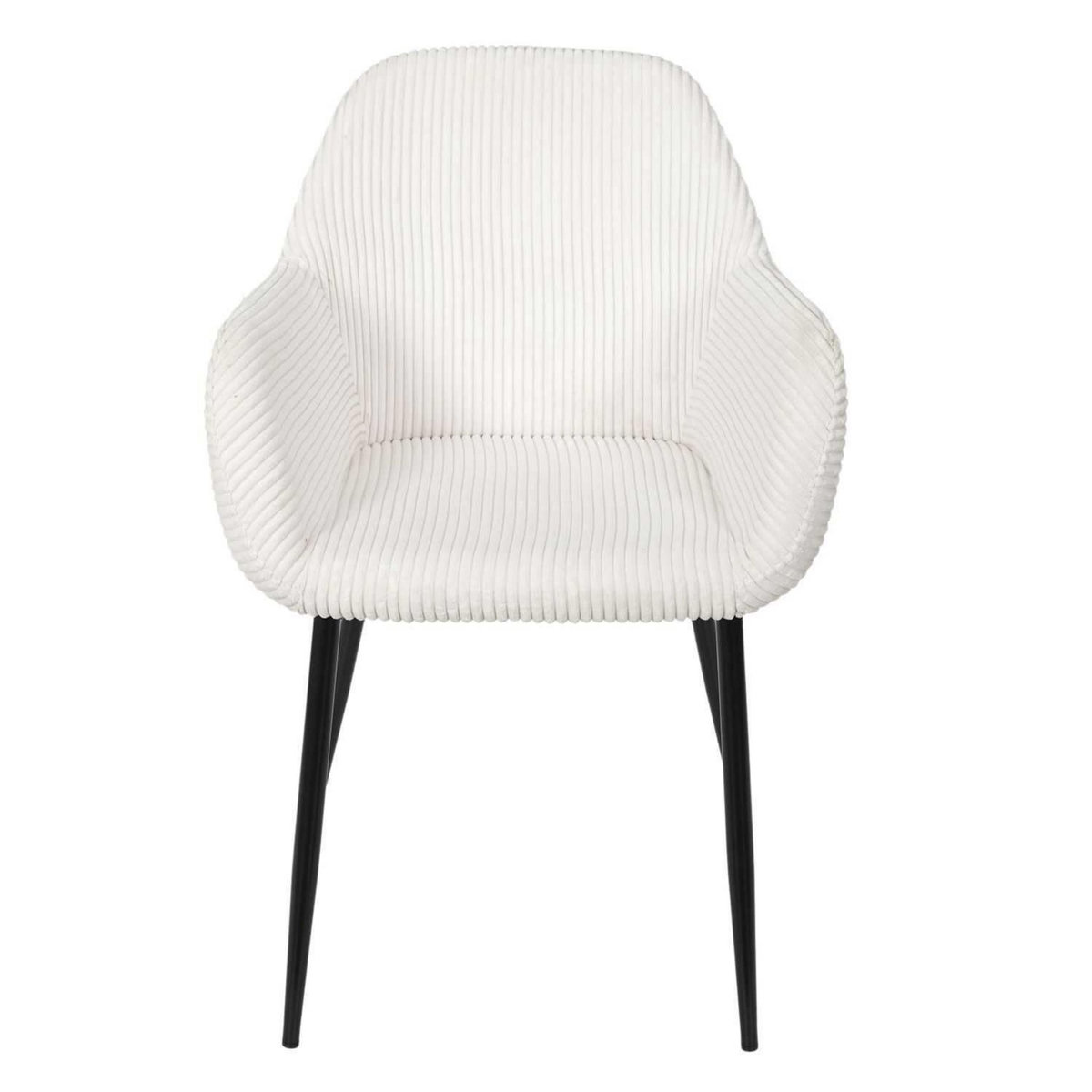 The Home Deco Factory Lot de 2 fauteuils en tissu côtelé DRAMMEN