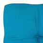 VIDAXL Coussin de canape palette Bleu 80x80x10 cm