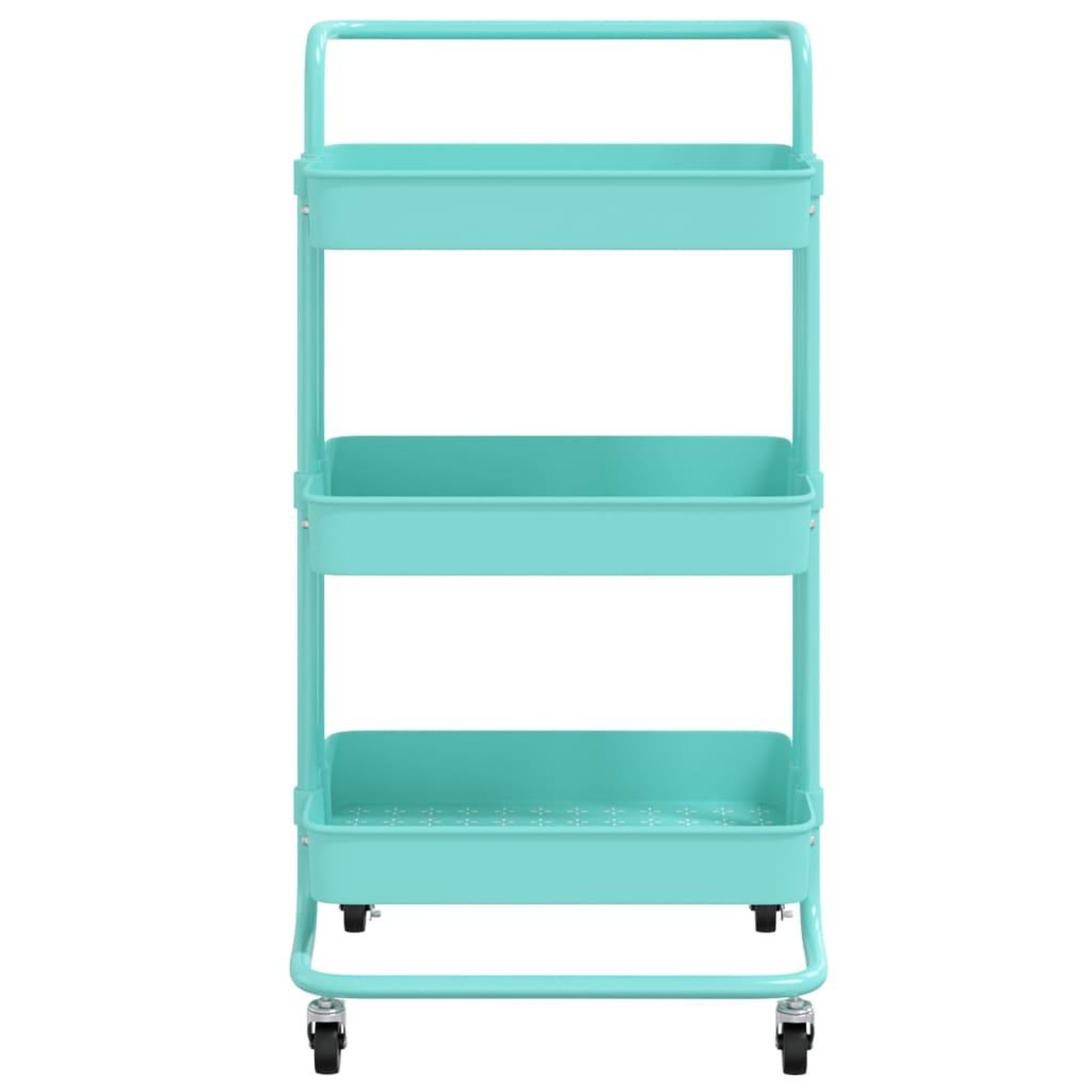 Voir la diapositive 3 : VIDAXL Chariot de cuisine 3 niveaux Turquoise 42x35x85 cm Fer et ABS
