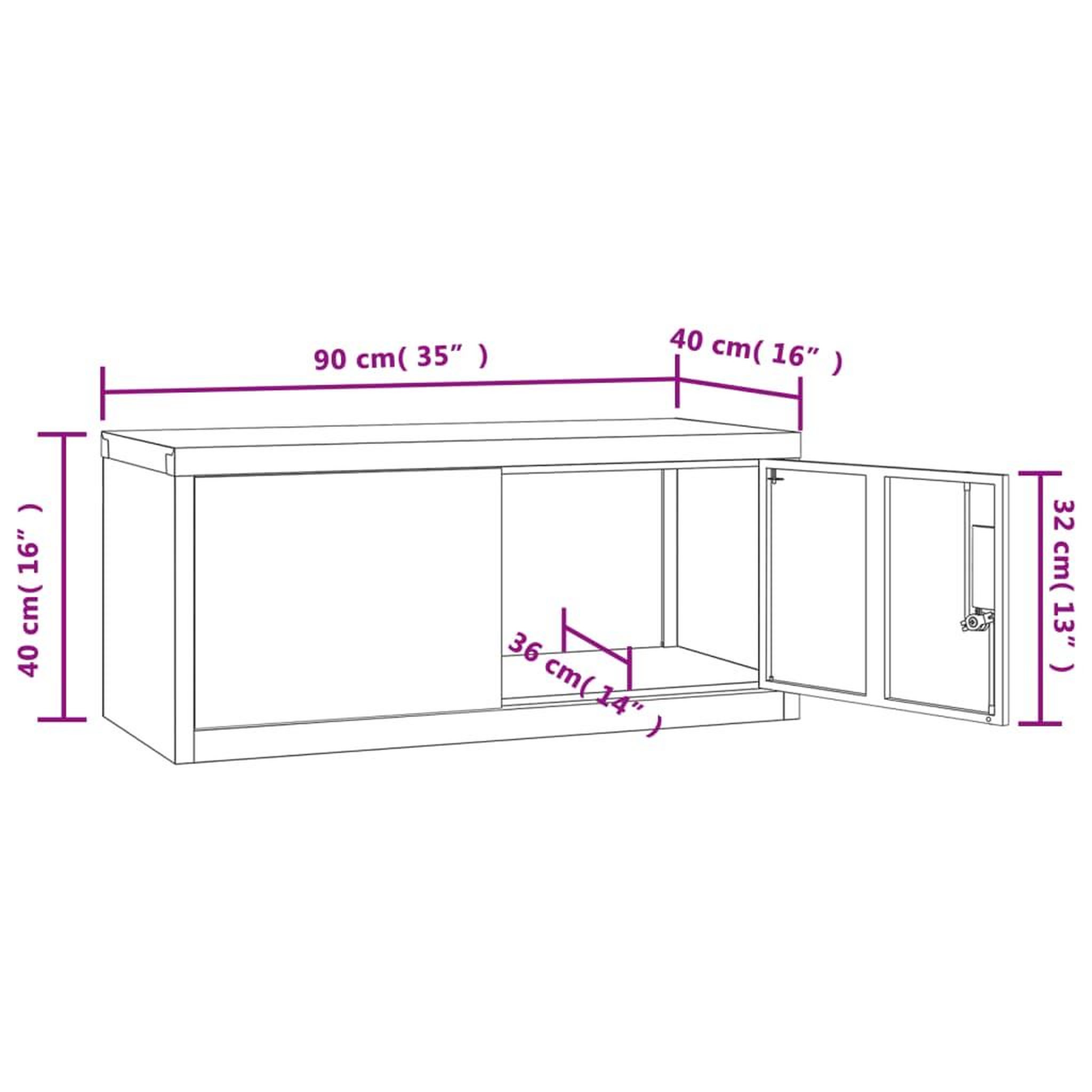 Voir la diapositive 6 : VIDAXL Classeur blanc 90x40x130 cm acier