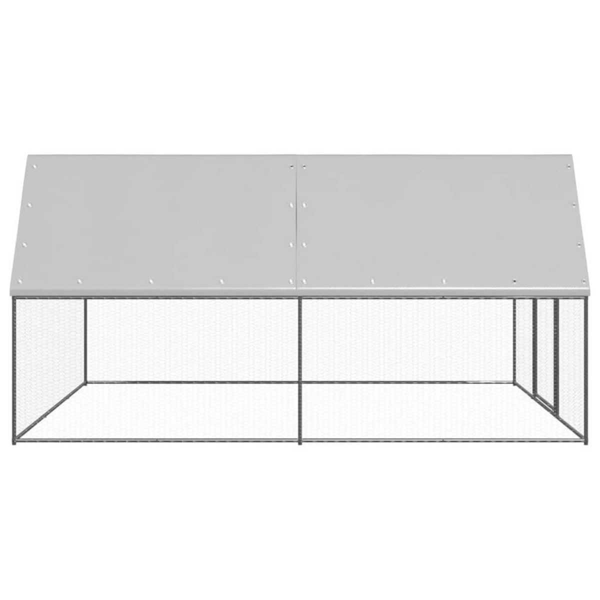 VIDAXL Poulailler d'exterieur 3x4x2 m Acier galvanise