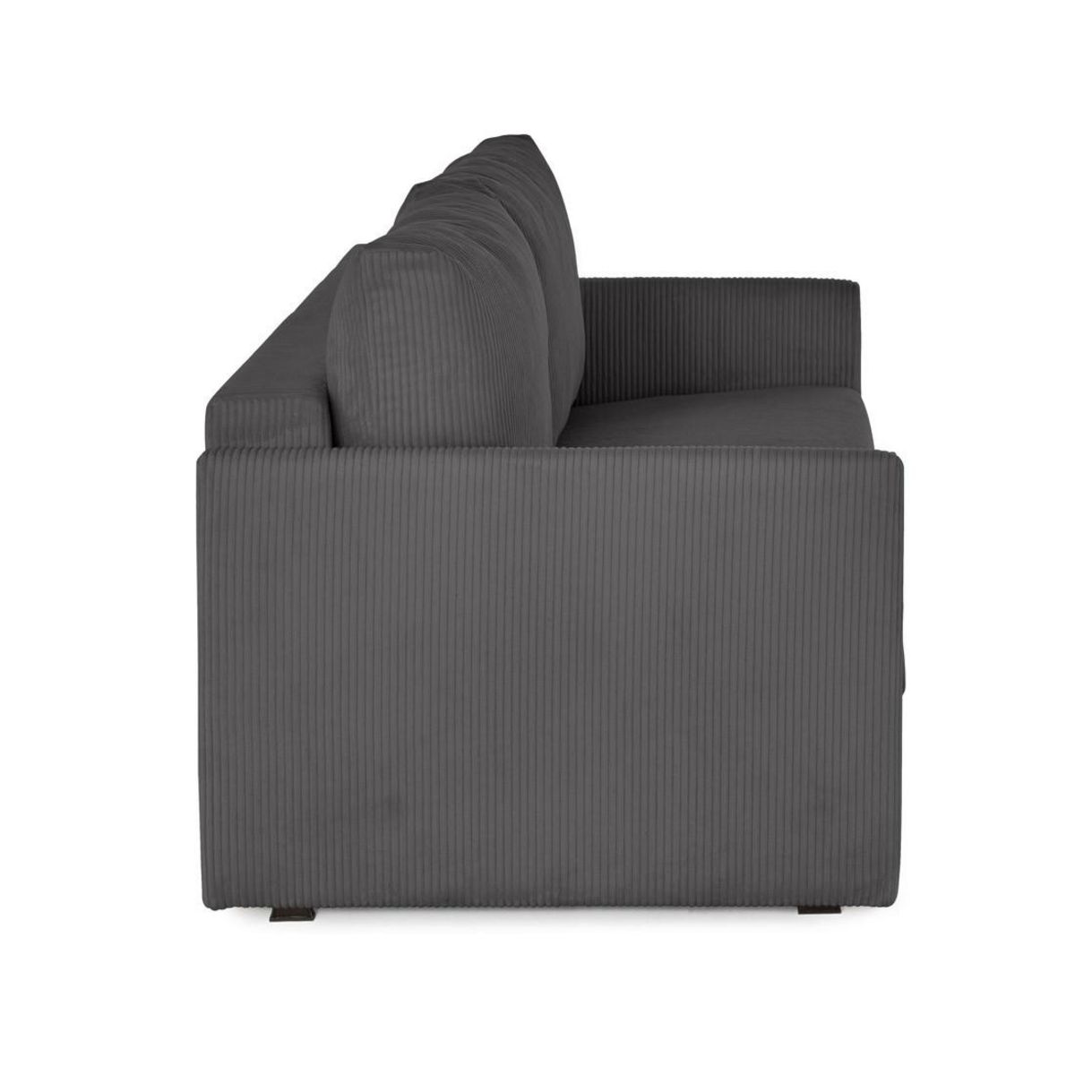 BEST MOBILIER Ottawa - canapé 3 places convertible express couchage quotidien 140 cm matelas 12 cm en velours côtelé