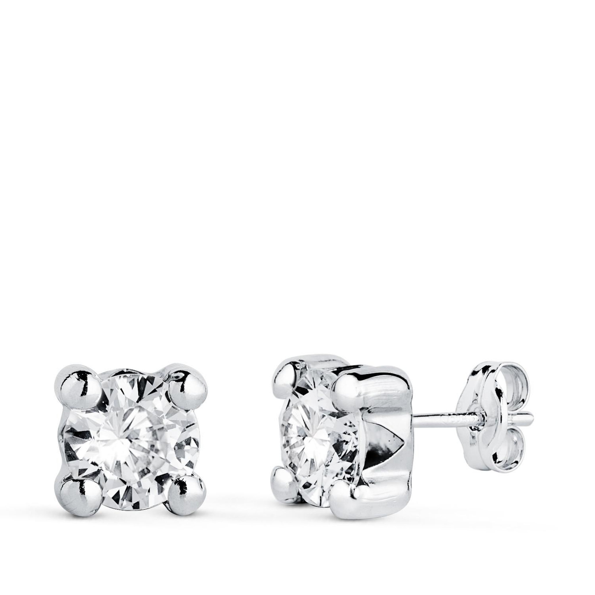 L'ATELIER D'AZUR Boucles d'Oreilles Or 18 Carats 750/000 Blanc Zirconium