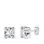 Voir la diapositive 1 : L'ATELIER D'AZUR Boucles d'Oreilles Or 18 Carats 750/000 Blanc Zirconium