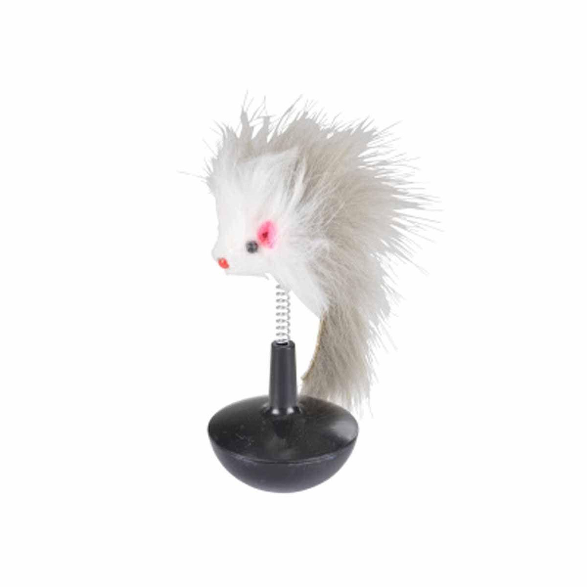 Voir la diapositive 1 : HOMEA Jouet pour chat  souris culbuto  11cm noir
