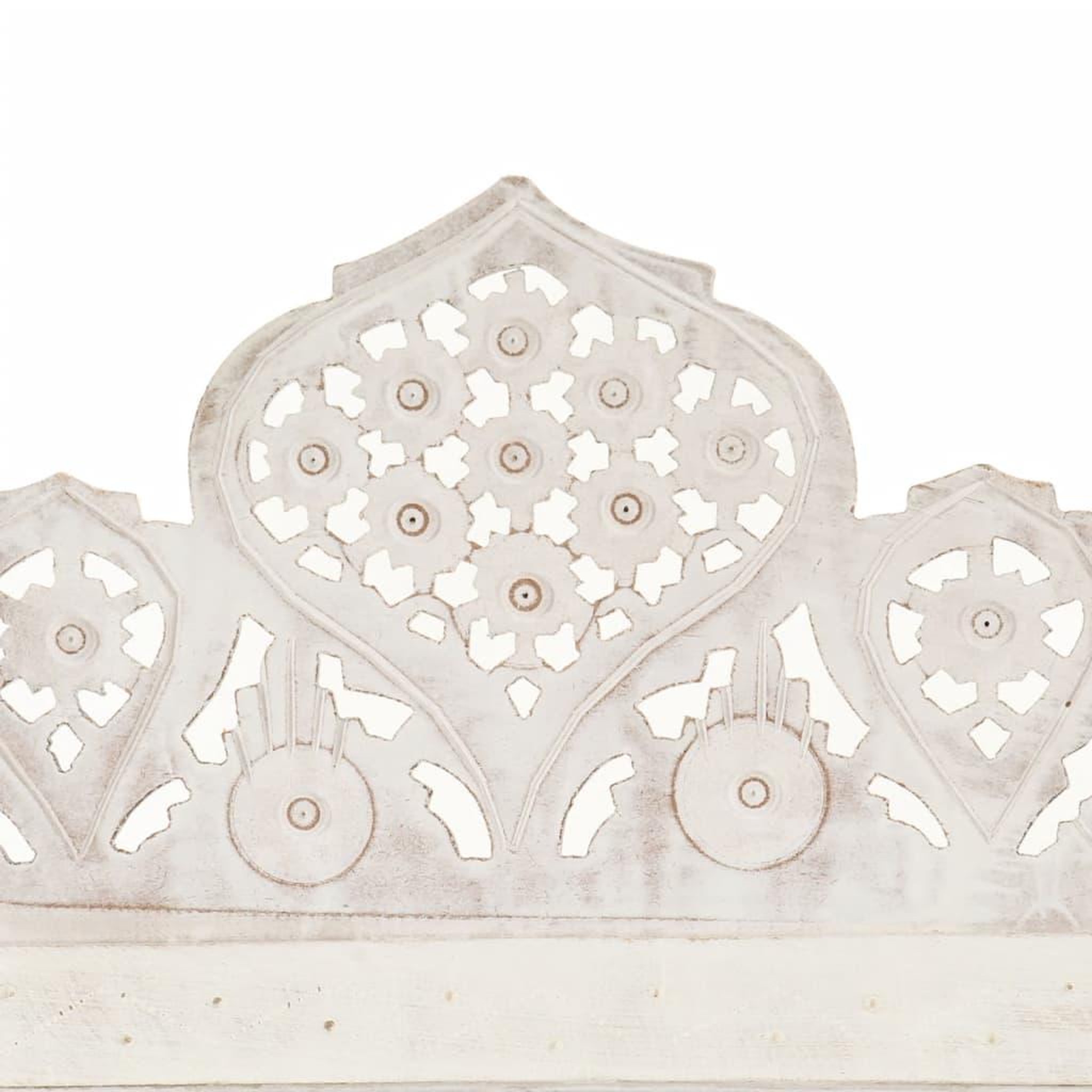 Voir la diapositive 3 : VIDAXL Cloison de separation 4 panneaux Blanc 160x165 cm Bois manguier
