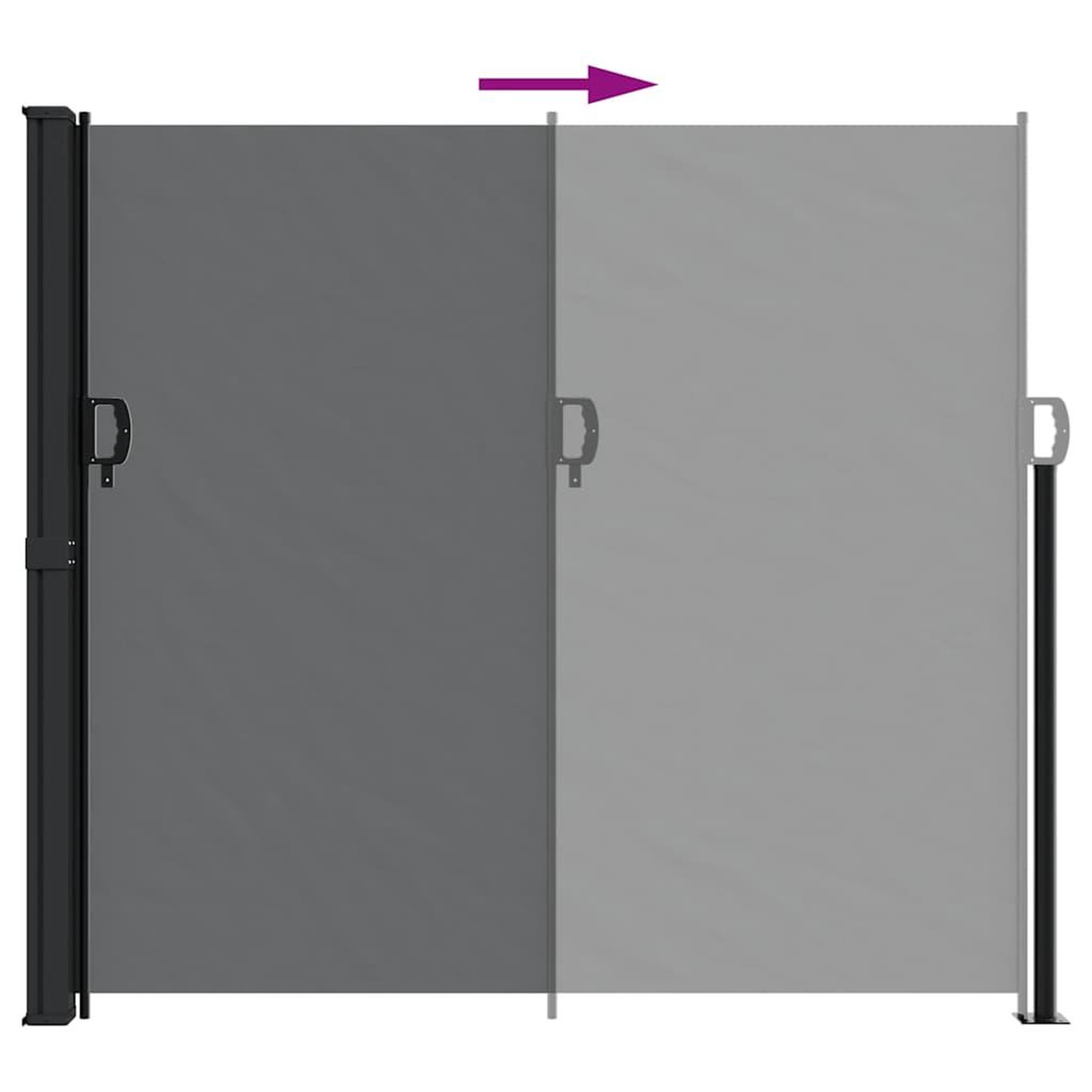 Voir la diapositive 5 : VIDAXL Auvent lateral retractable noir 180x500 cm