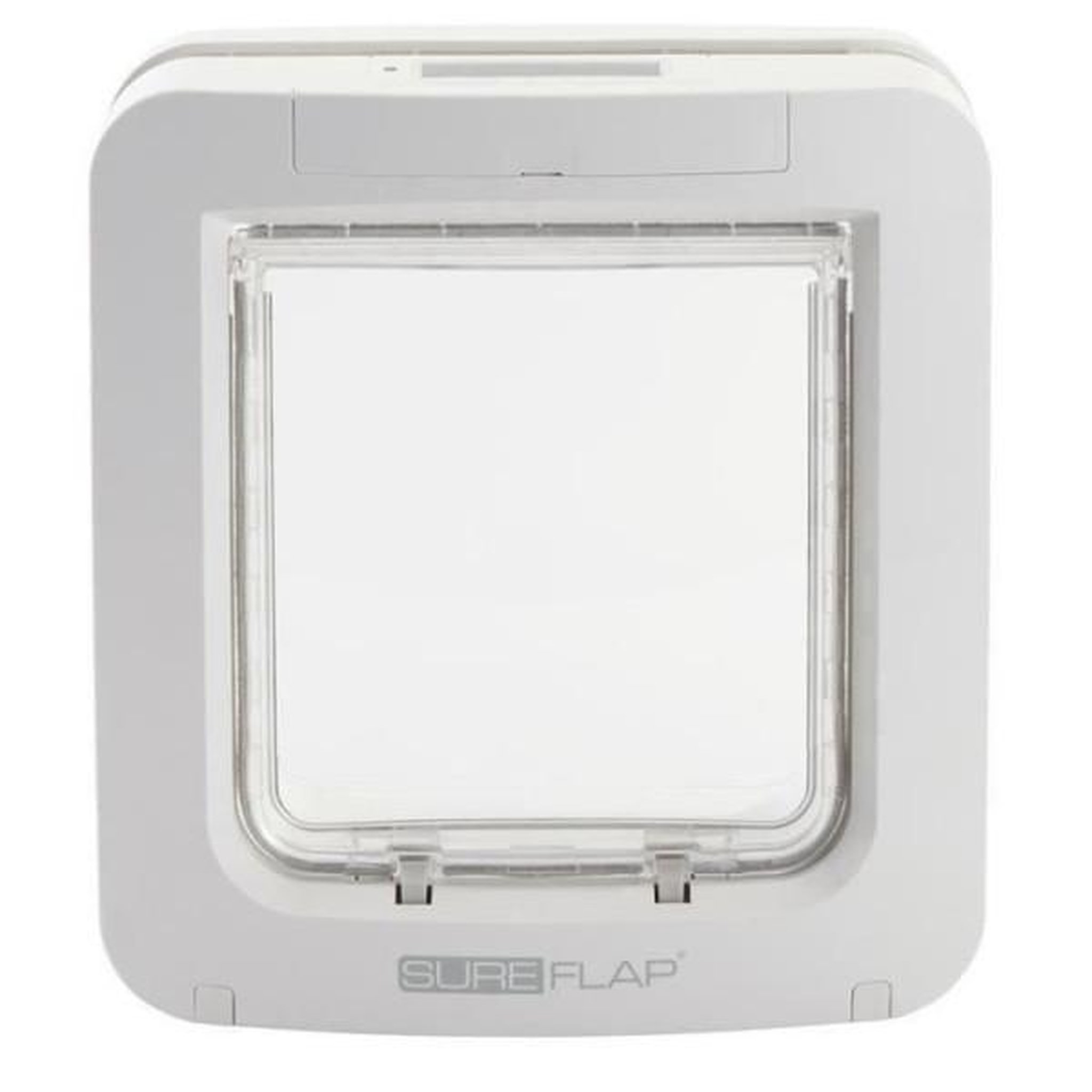 Pet Safe SUREFLAP Grande chatiere a puce électronique - Blanc - 178 mm x 170 mm (Mémorisation d'un maximum de 32 puces)