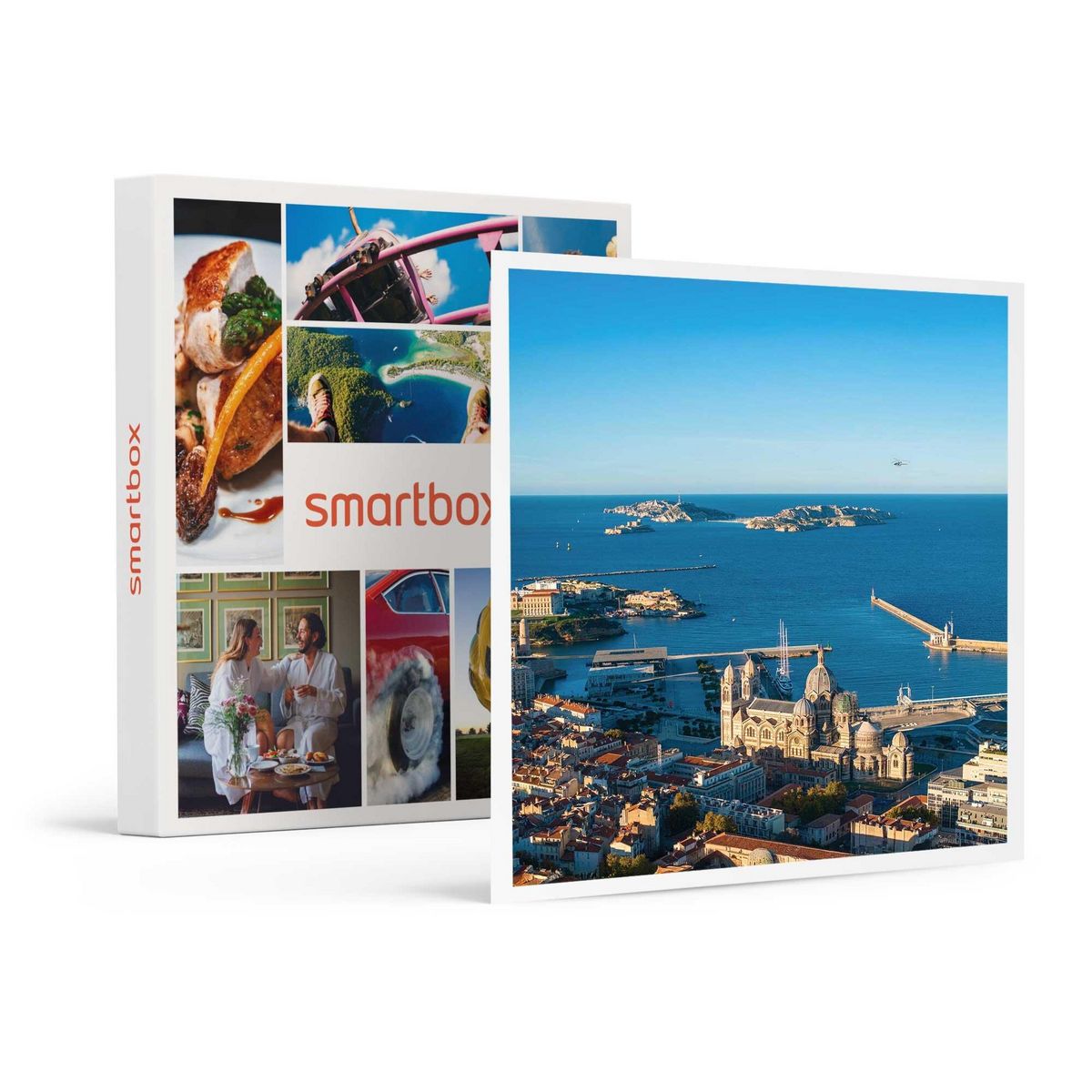 Smartbox Vol en hélicoptère de 30 min pour 2 personnes au-dessus de Marseille et ses environs - Coffret Cadeau Sport & Aventure
