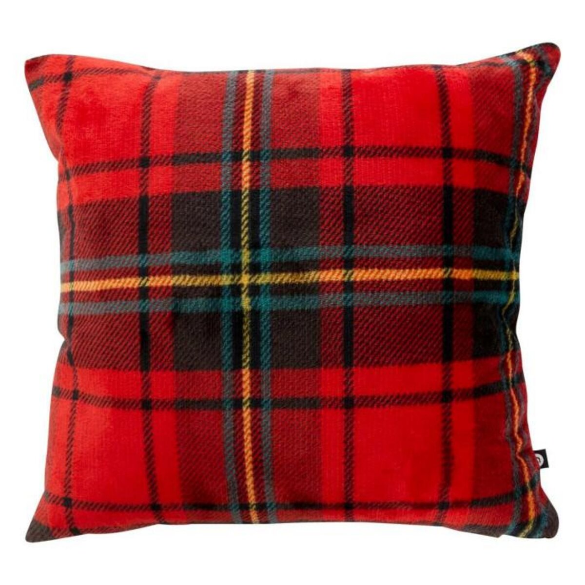 ATMOSPHERA Coussin Tartan en Flanelle  Brody  40x40cm Rouge