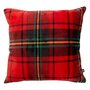 Voir la diapositive 1 : ATMOSPHERA Coussin Tartan en Flanelle  Brody  40x40cm Rouge