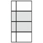 Voir la diapositive 3 : VIDAXL Porte coulissante noir 102,5x205 cm verre trempe aluminium