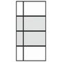Voir la diapositive 3 : VIDAXL Porte coulissante noir 102,5x205 cm verre trempe aluminium