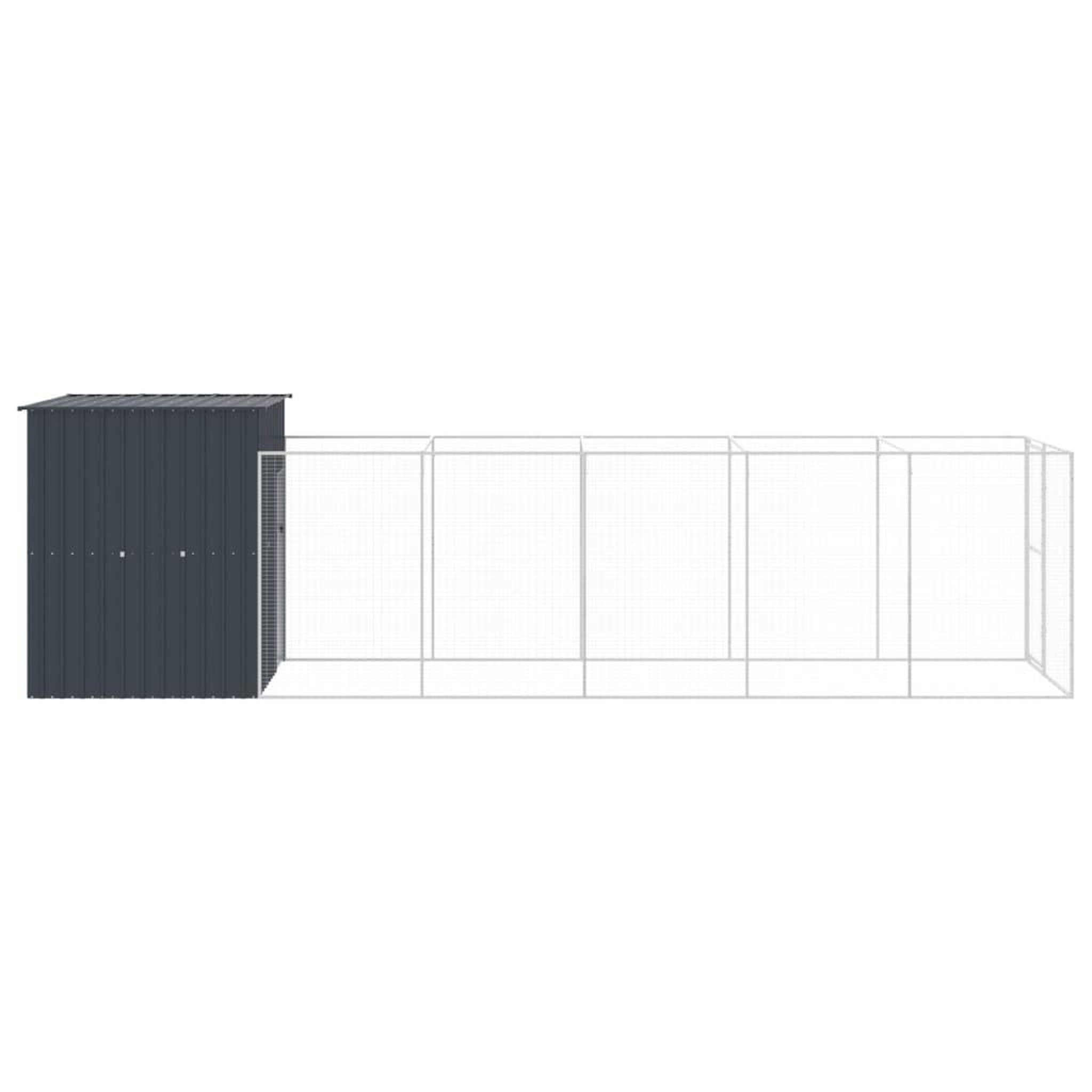 Voir la diapositive 4 : VIDAXL Niche pour chien avec cour anthracite 165x659x181 cm