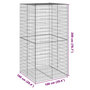 Voir la diapositive 6 : VIDAXL Panier gabion avec couvercle 100x100x200 cm fer galvanise