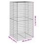 Voir la diapositive 6 : VIDAXL Panier gabion avec couvercle 100x100x200 cm fer galvanise