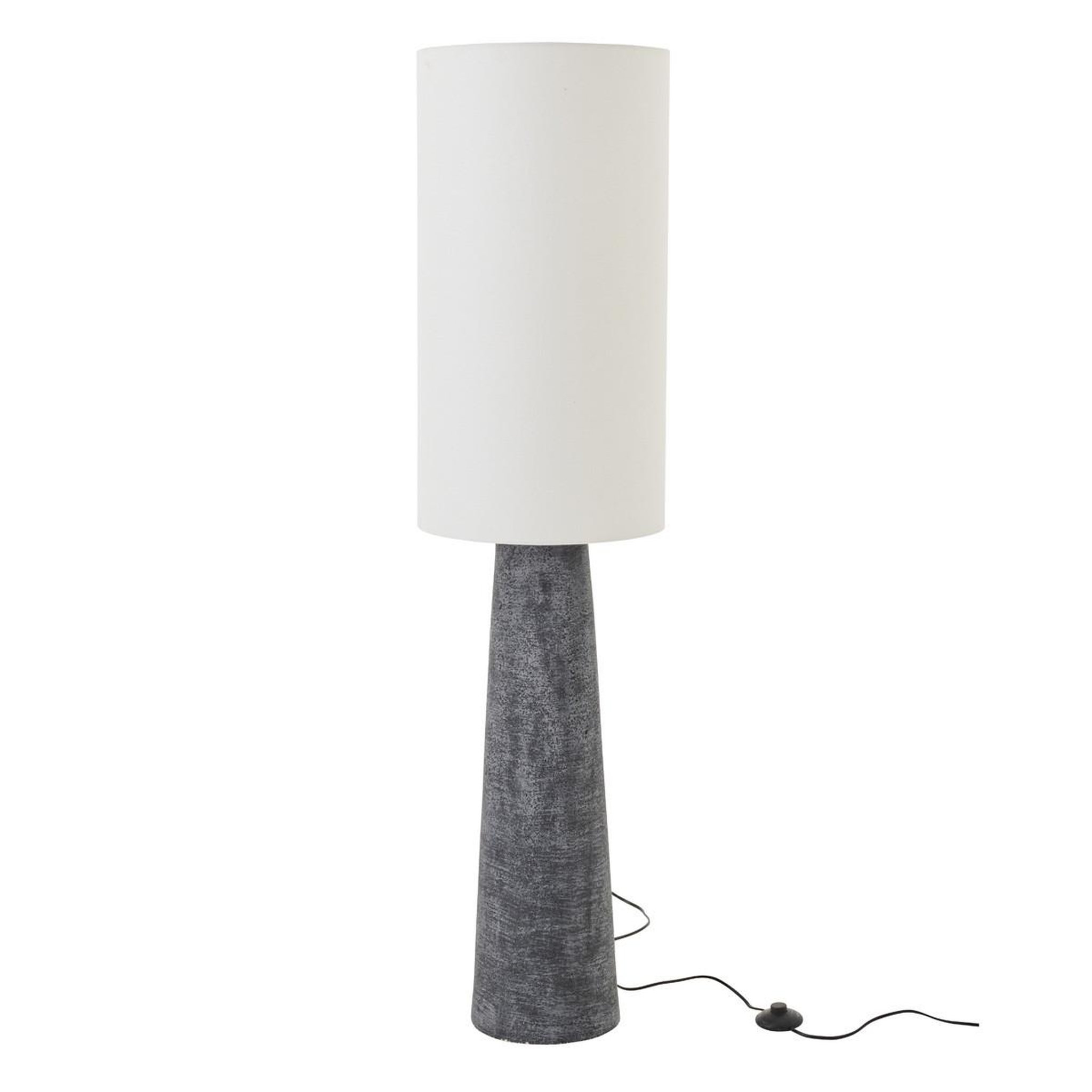 J-LINE Lampadaire en fibre de verre  ava  144cm noir & blanc