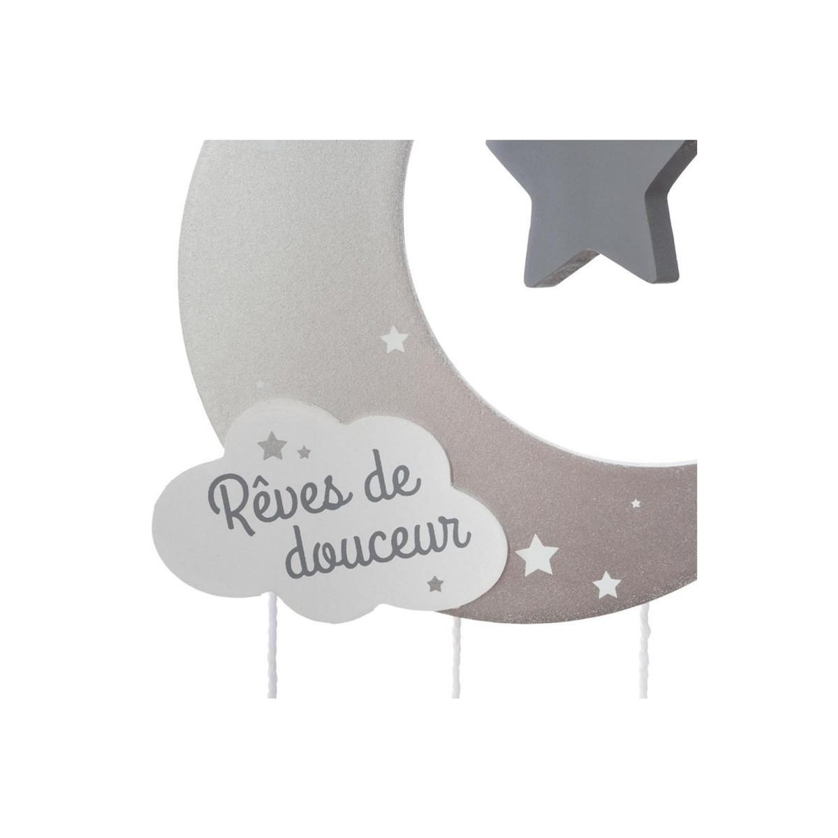 Atmosphera Kids Suspension Enfant  Lune  43cm Gris