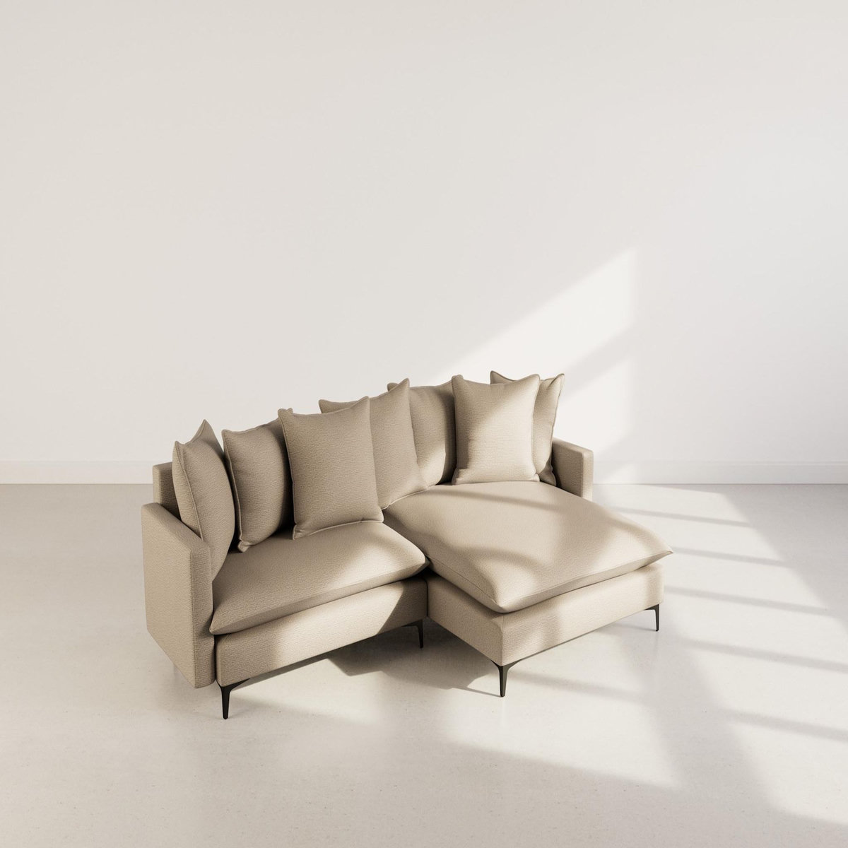 LISA DESIGN Madison - canapé d'angle réversible 4 places en tissu texturé