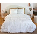 Home collection Parure de couette tuftées en coton lavé - jaja. Coloris disponibles : Blanc