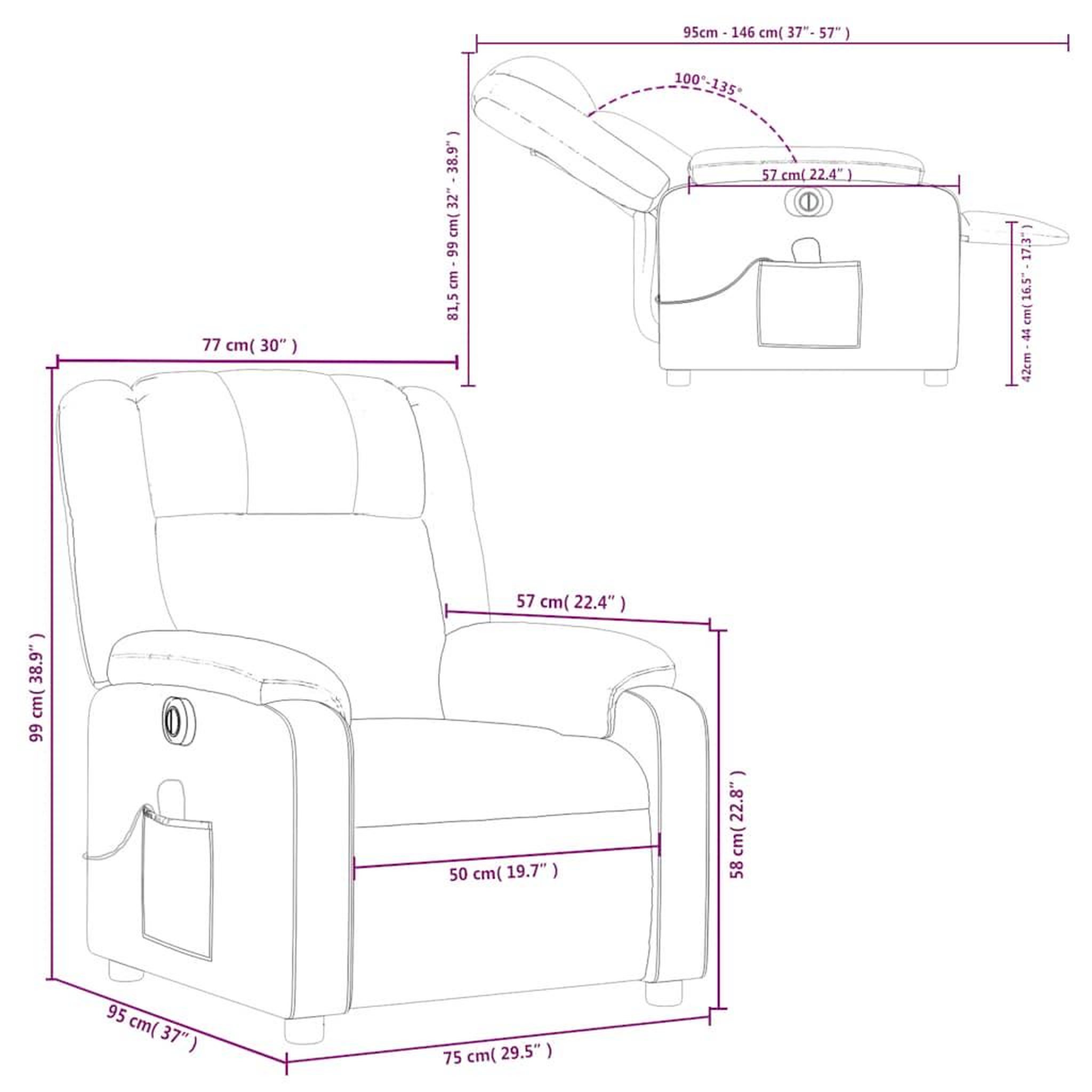 Voir la diapositive 6 : VIDAXL Fauteuil de massage inclinable electrique creme similicuir