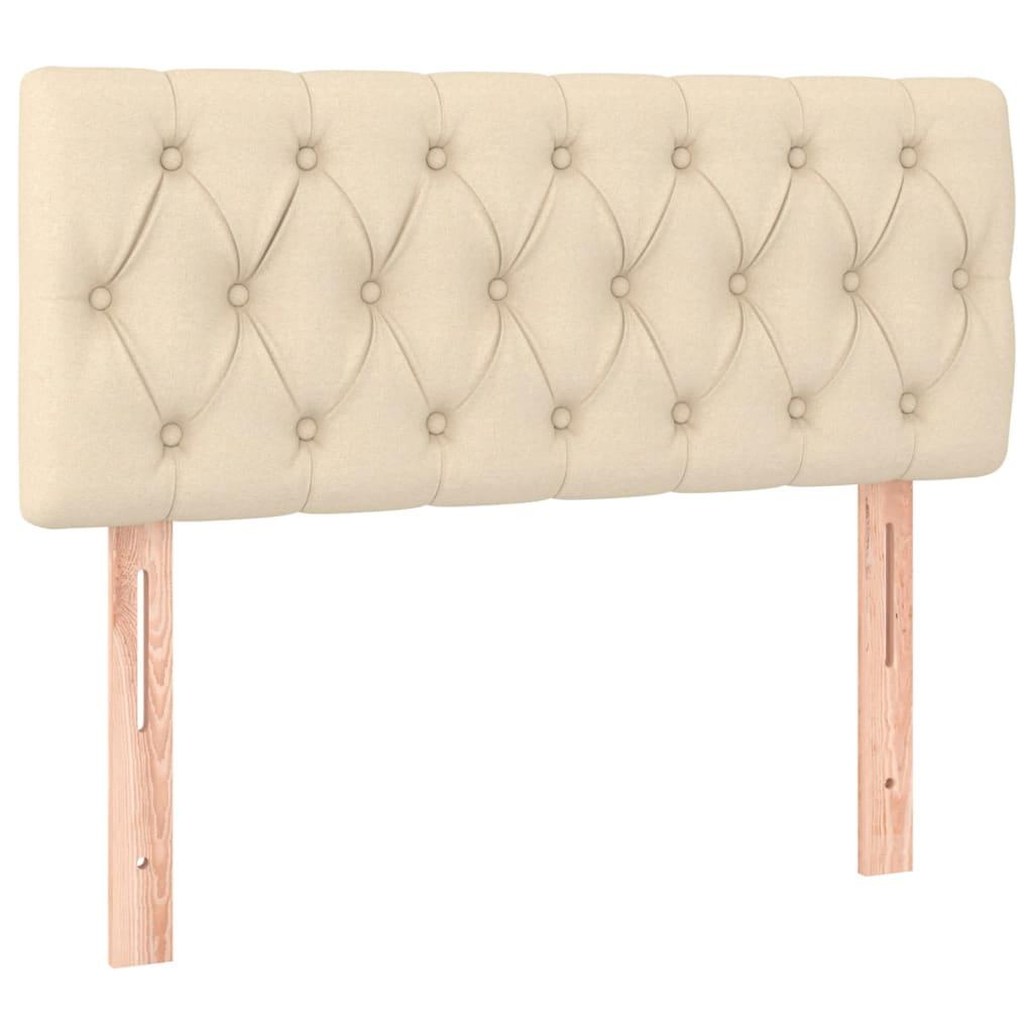Voir la diapositive 4 : VIDAXL Tete de lit a LED Creme 100x7x78/88 cm Tissu