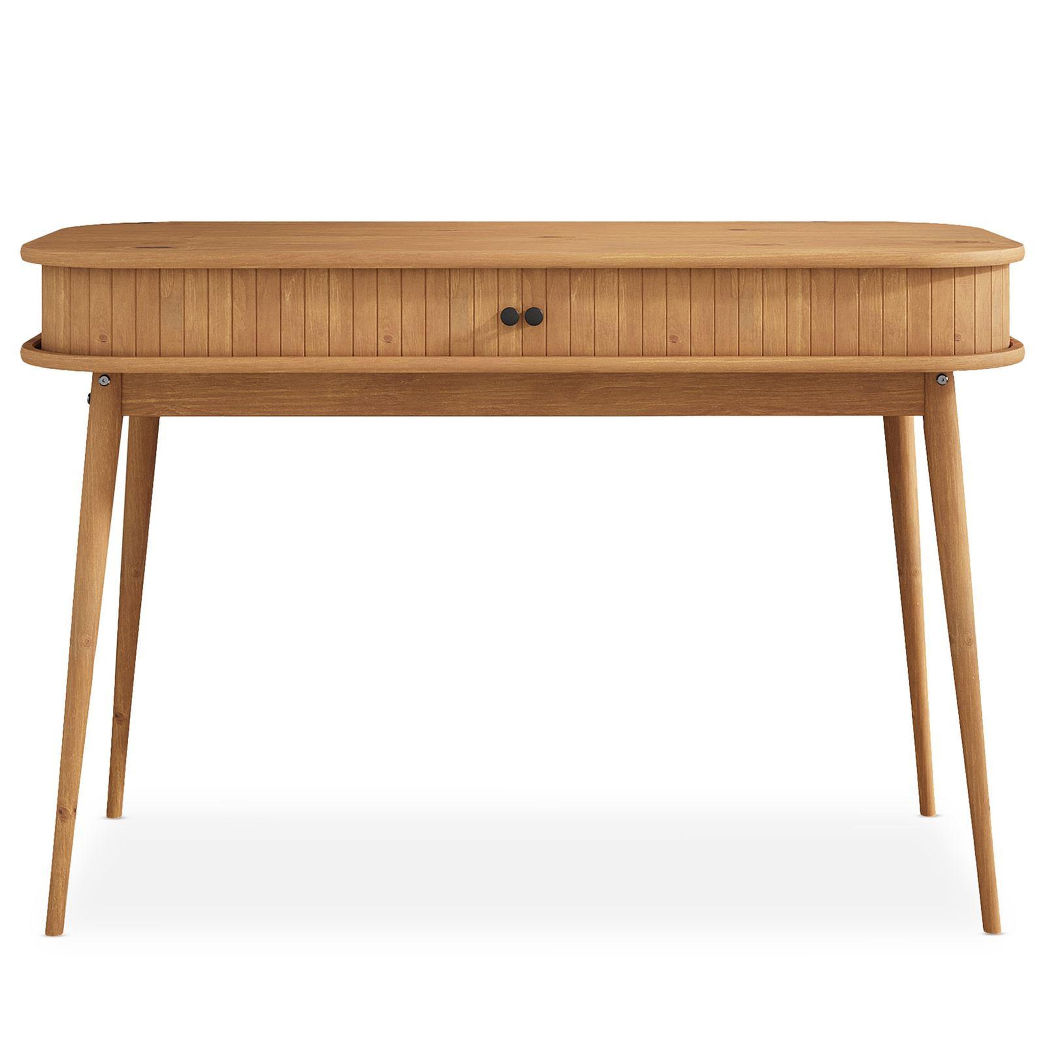 Voir la diapositive 1 : IDIMEX Bureau JARI avec rangement porte coulissante, en bois massif