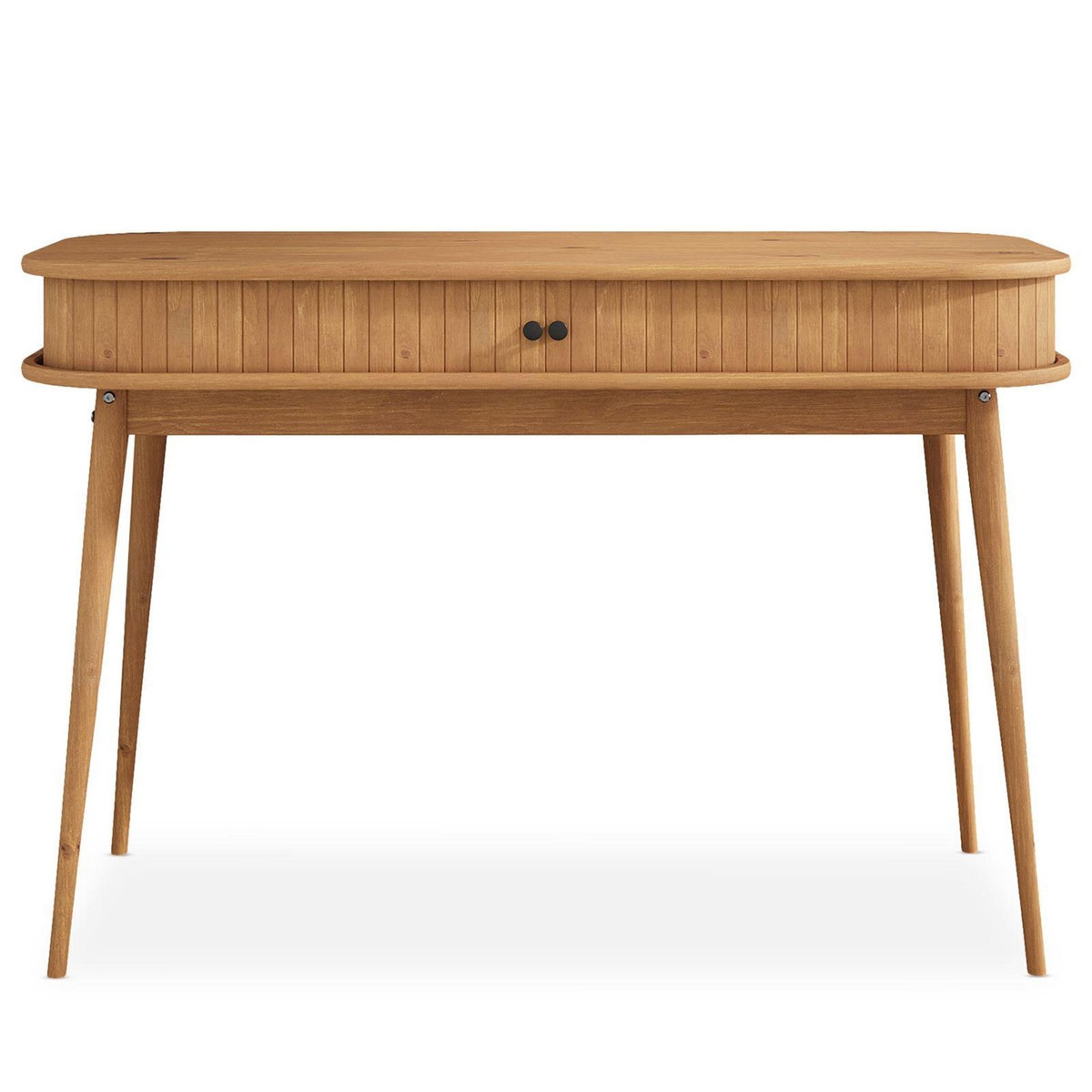 IDIMEX Bureau JARI avec rangement porte coulissante, en bois massif