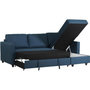 Voir la diapositive 5 : MARKET24 Canapé d'angle convertible réversible 3 places CATS - Tissu bleu - L 222 x P 150 x H 86 cm