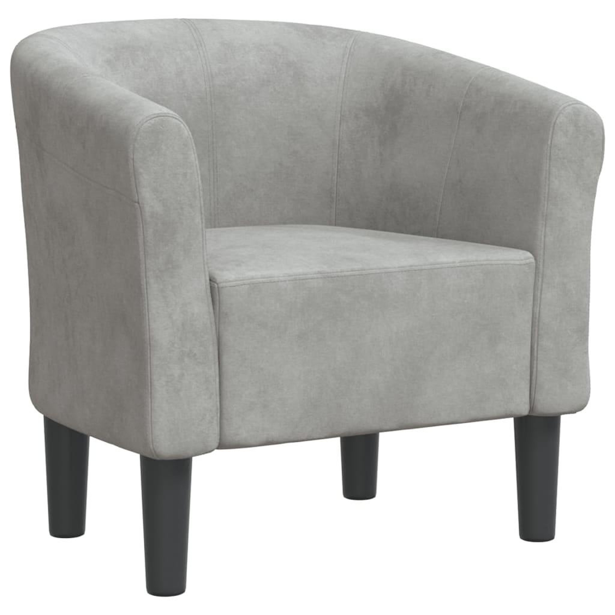 Voir la diapositive 2 : VIDAXL Chaise cabriolet gris clair velours