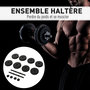 Voir la diapositive 5 : HOMCOM Ensemble d'haltères courtes total 20 Kg - barres incluses - entraînement musculaire & haltérophilie - acier HDPE noir