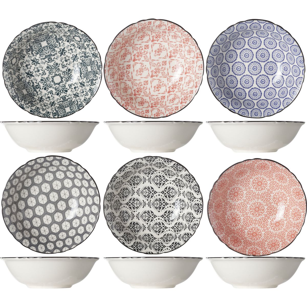 Cosy&Trendy Lot de 6 coupelles DELIRIO 15 cm