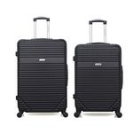 AMERICAN TRAVEL AMERICAN TRAVEL - Lot de 2 - Valise grand format et valise weekend MEMPHIS. Coloris disponibles : Noir