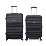 AMERICAN TRAVEL AMERICAN TRAVEL - Lot de 2 - Valise grand format et valise weekend MEMPHIS. Coloris disponibles : Noir