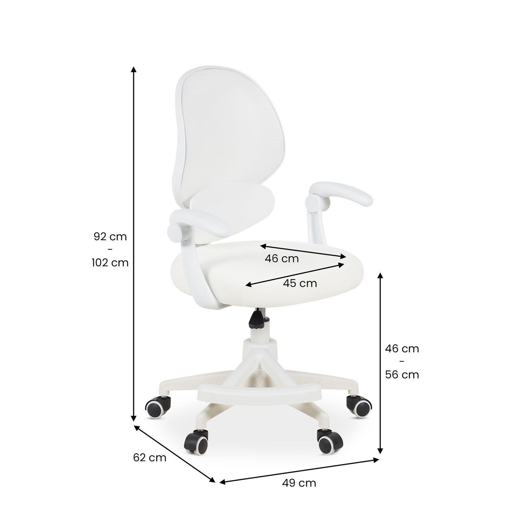Voir la diapositive 6 : IDIMEX Chaise de bureau pour enfant ISLA pivotante