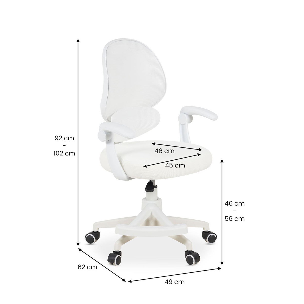 IDIMEX Chaise de bureau pour enfant ISLA pivotante
