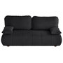 Voir la diapositive 4 : BEST MOBILIER Harper - canapé 3 places convertible avec coffre en tissu texturé